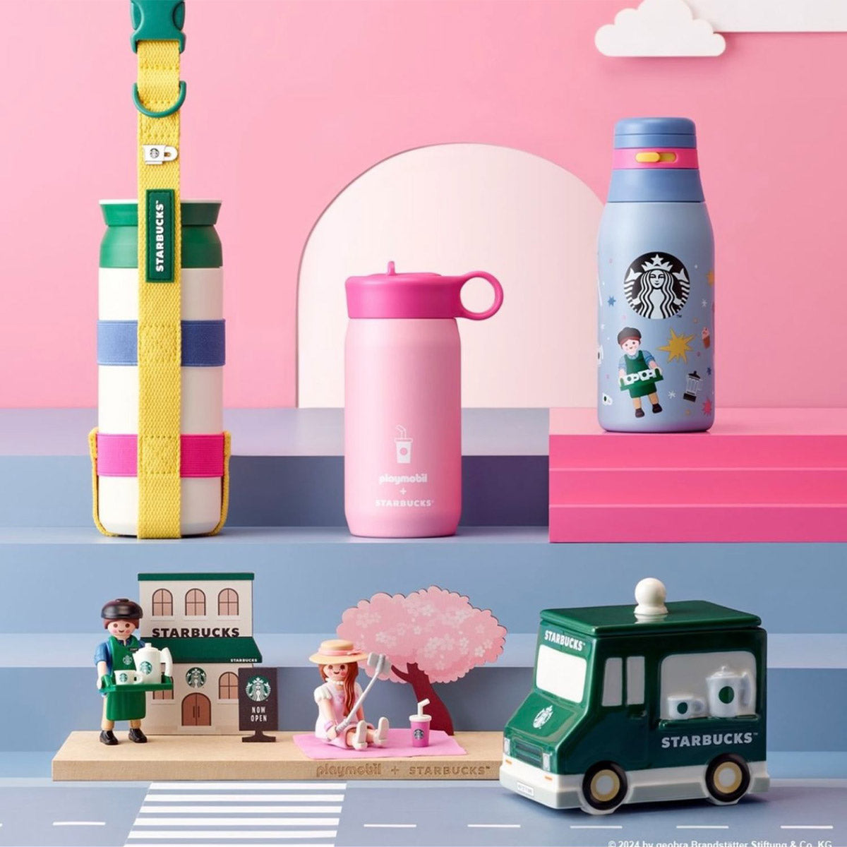 Playmobil + Starbucks ストラップ 新品未使用 Starbucks Korea 2024 playmobil co-brand