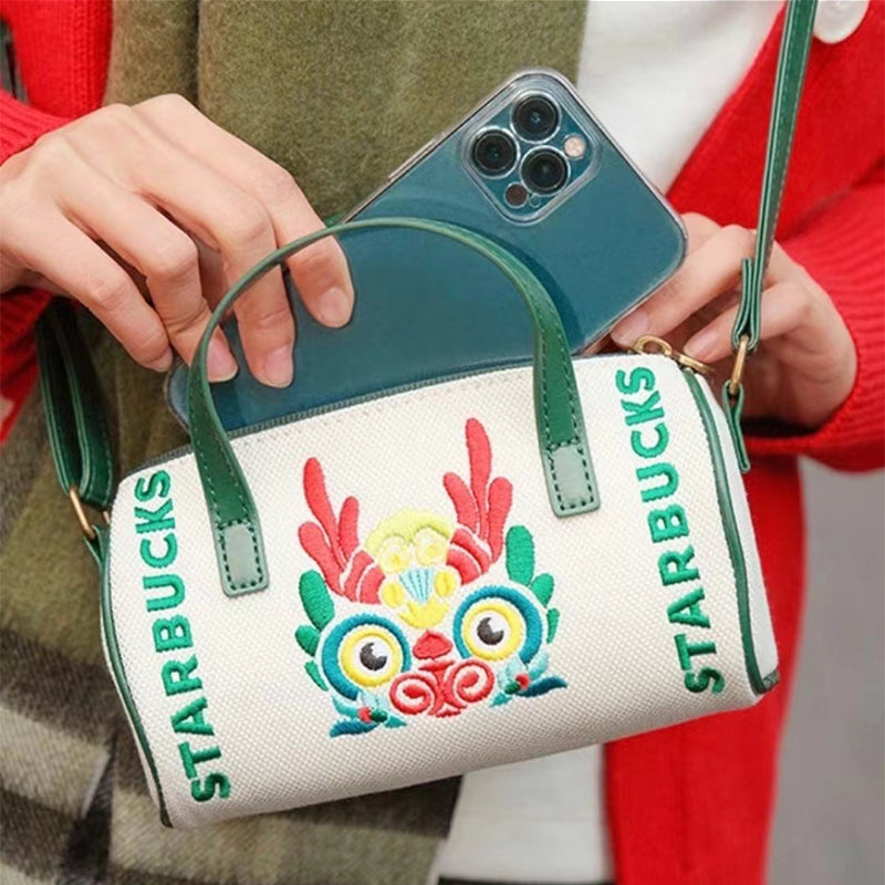 Starbucks China 2024 dragon new year Crossbody bag handbag mobile phone storage bag and hand pillow loveinstarbucks loveinstarbucks