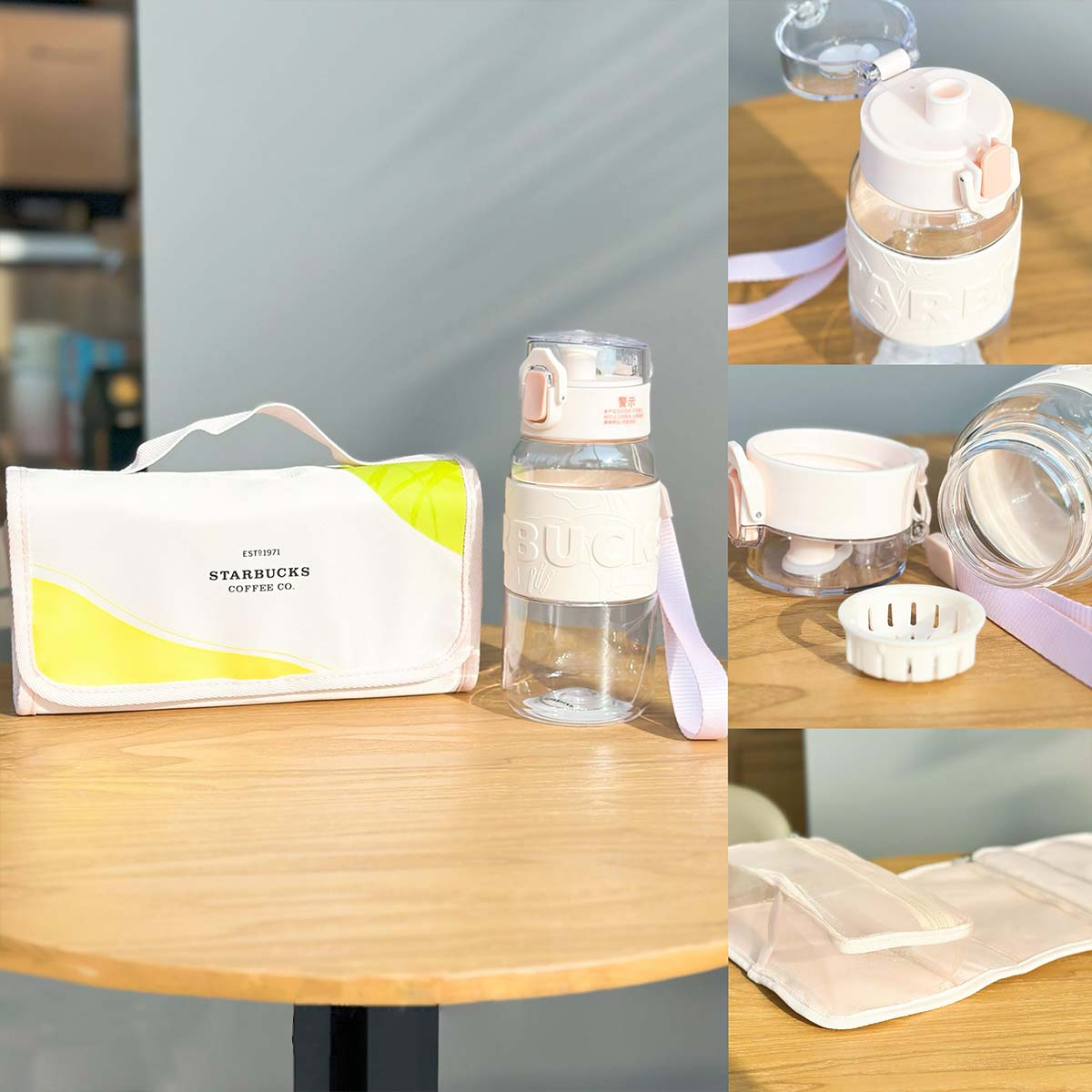 Starbucks tumbler China 2023 Natural series Plastic cup and storage bag 530ml Starbucks loveinstarbucks