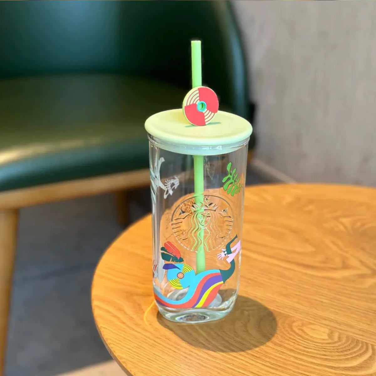 on sale Starbucks China 2023 Music Carnival Series Saucer green Triangle Cup 16oz Starbucks loveinstarbucks