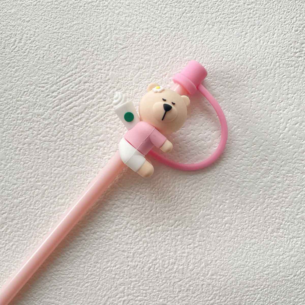 Not Starbucks product, Pink winged Bear Topper, ONLY topper ,DONOT include Straw , DONOT sell alone loveinstarbucks loveinstarbucks
