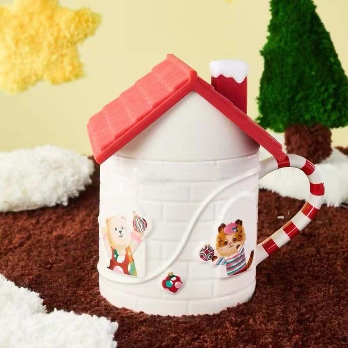 Starbucks China 2024 Christmas cute Winter house lid mug 405ml Starbucks loveinstarbucks