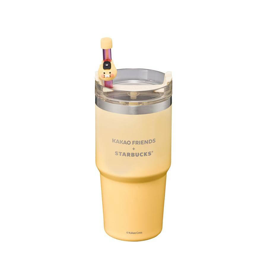 Starbucks Korea 2024 kakaofriends co-brand yellow Stainless steel cup 20oz loveinstarbucks loveinstarbucks