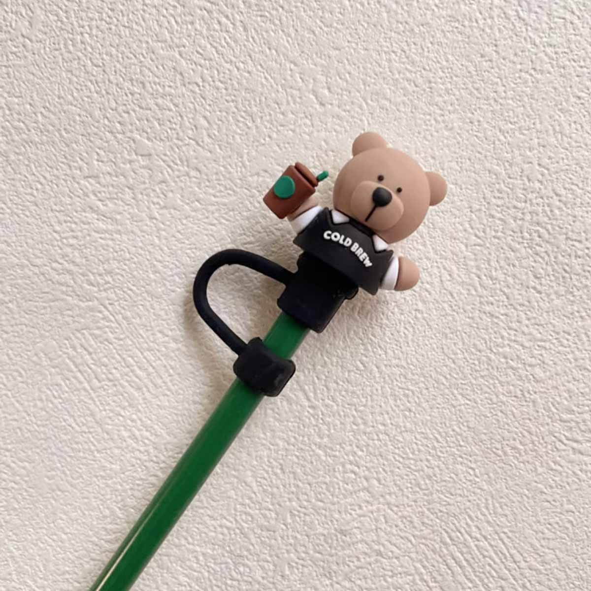 Not Starbucks product, Shop assistant Bear Topper, ONLY topper ,DONOT include Straw , DONOT sell alone loveinstarbucks loveinstarbucks