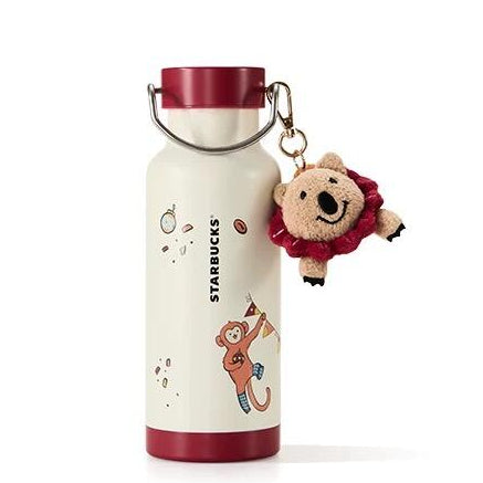 Starbucks China 2024 Christmas Cute Pet Series thermos Stainless Steel Cup coming with keychain Starbucks loveinstarbucks