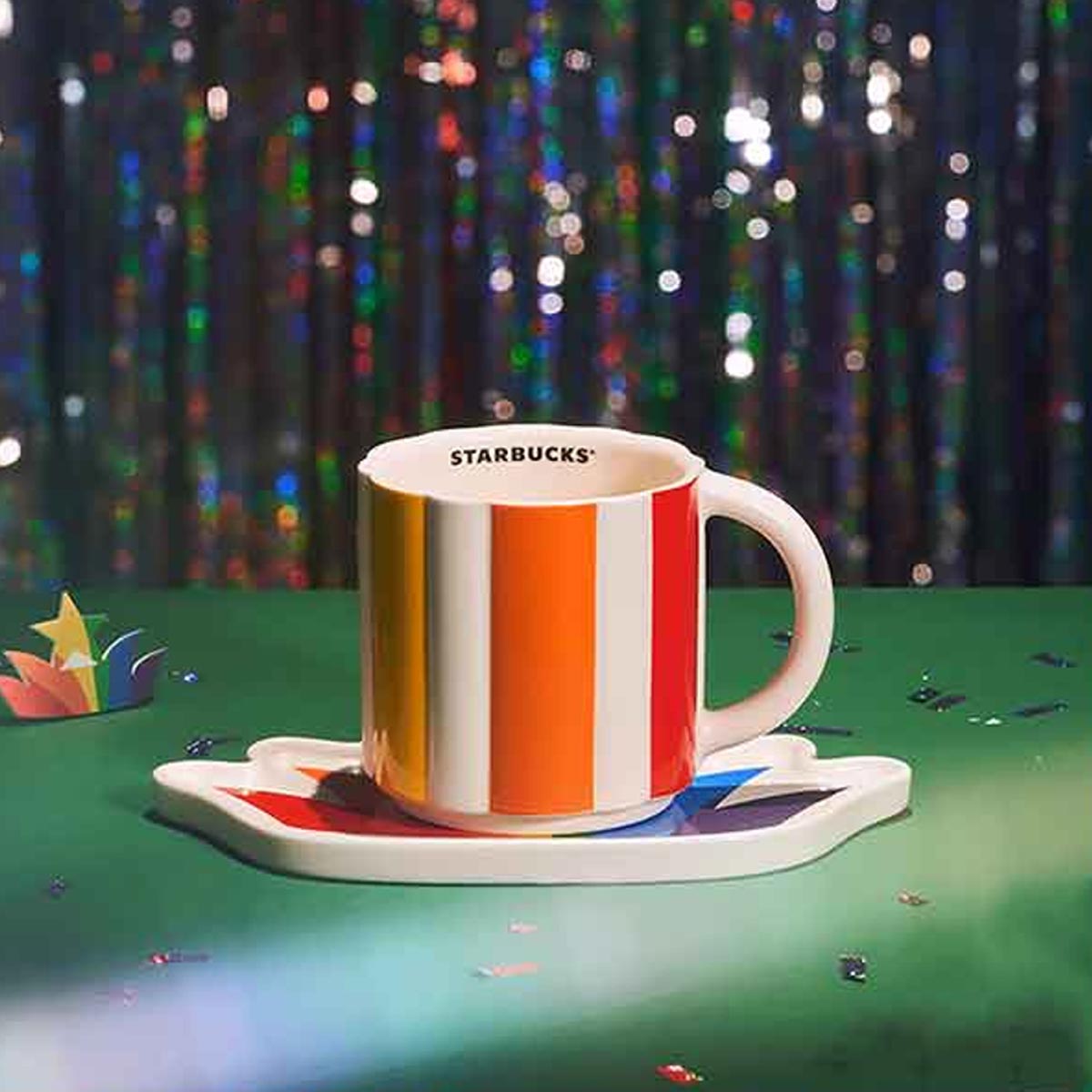 Starbucks Tumblers China 2023 Great love Series Rainbow ceramic cup and saucer set 370ml Starbucks loveinstarbucks