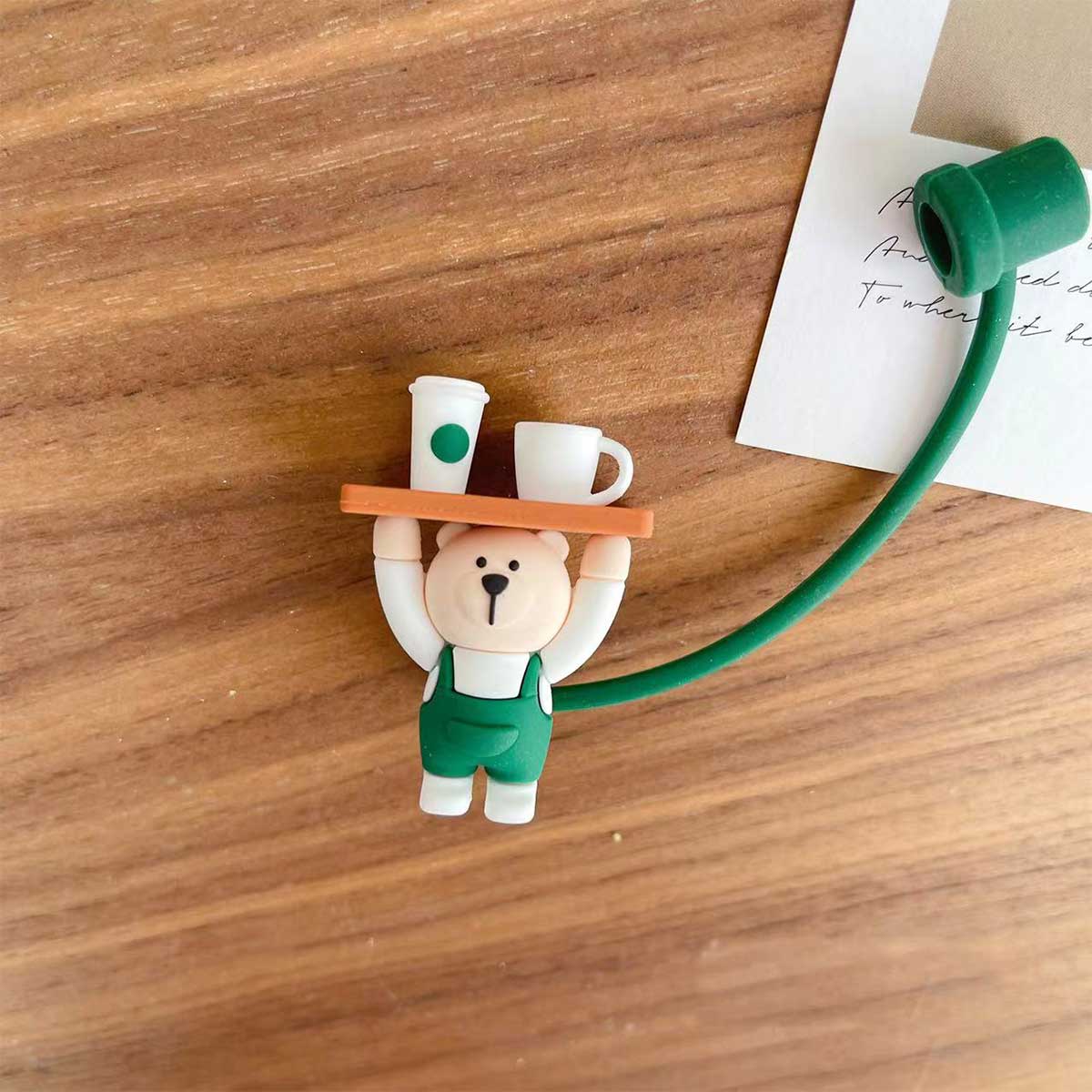 Not Starbucks product, Barista Bear Topper, ONLY topper ,DONOT include Straw , DONOT sell alone loveinstarbucks loveinstarbucks