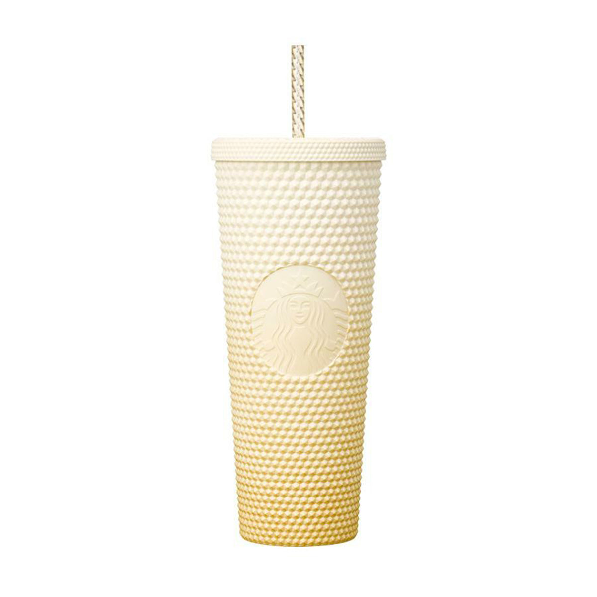Starbucks Korea 2023 Christmas 2nd series- 6# Gradient yellow plastic studded straw cup loveinstarbucks loveinstarbucks