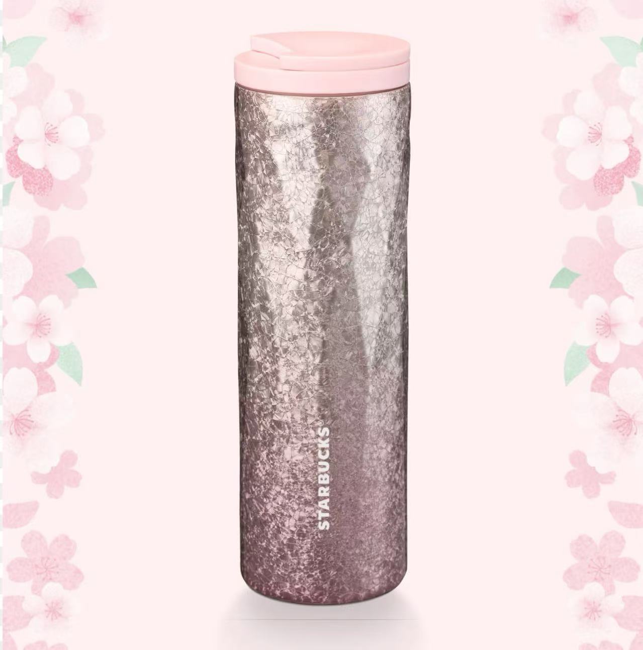 Starbucks PINK BLOSSOM STAINLESS STEEL cup 16OZ