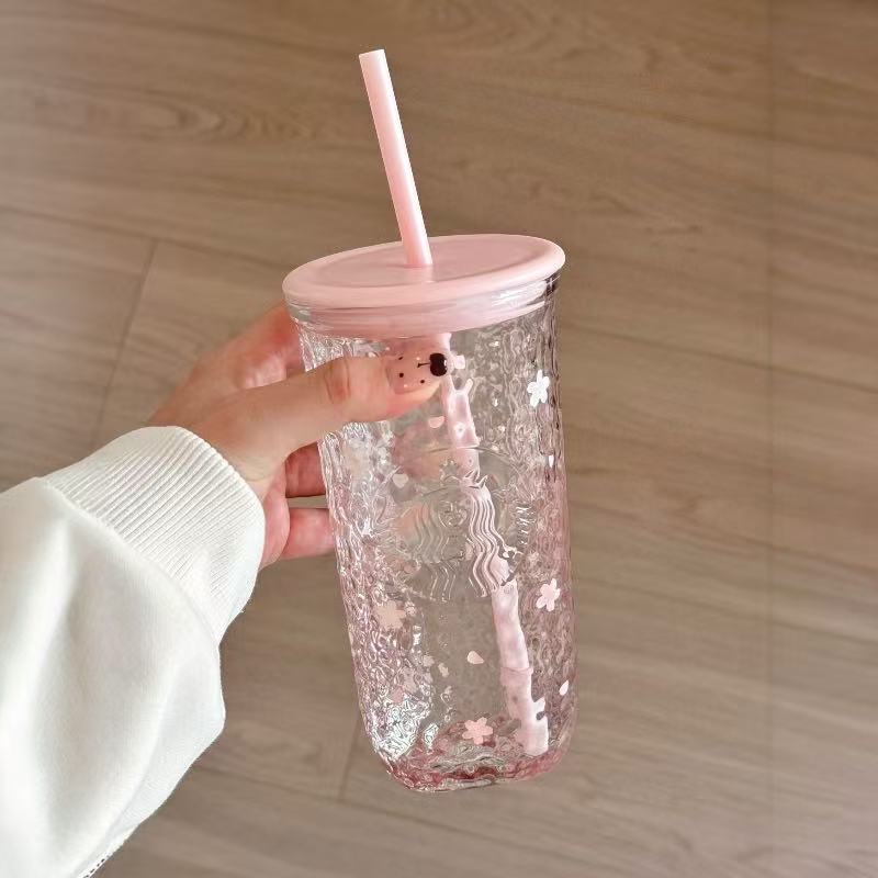 Starbucks China 2026 Cherry Blossom Pets series Triangular glass