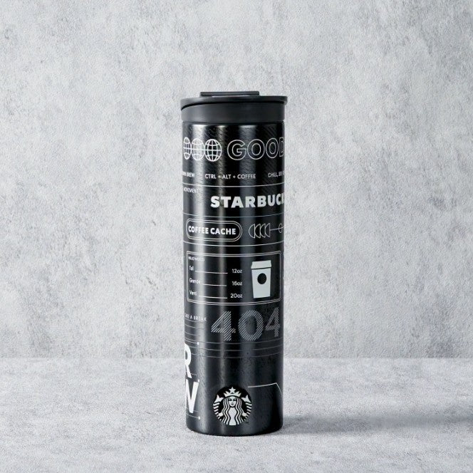 Starbucks Vietnam 2026 WIREFRAME FUTURISM series long stainless steel cup 16oz