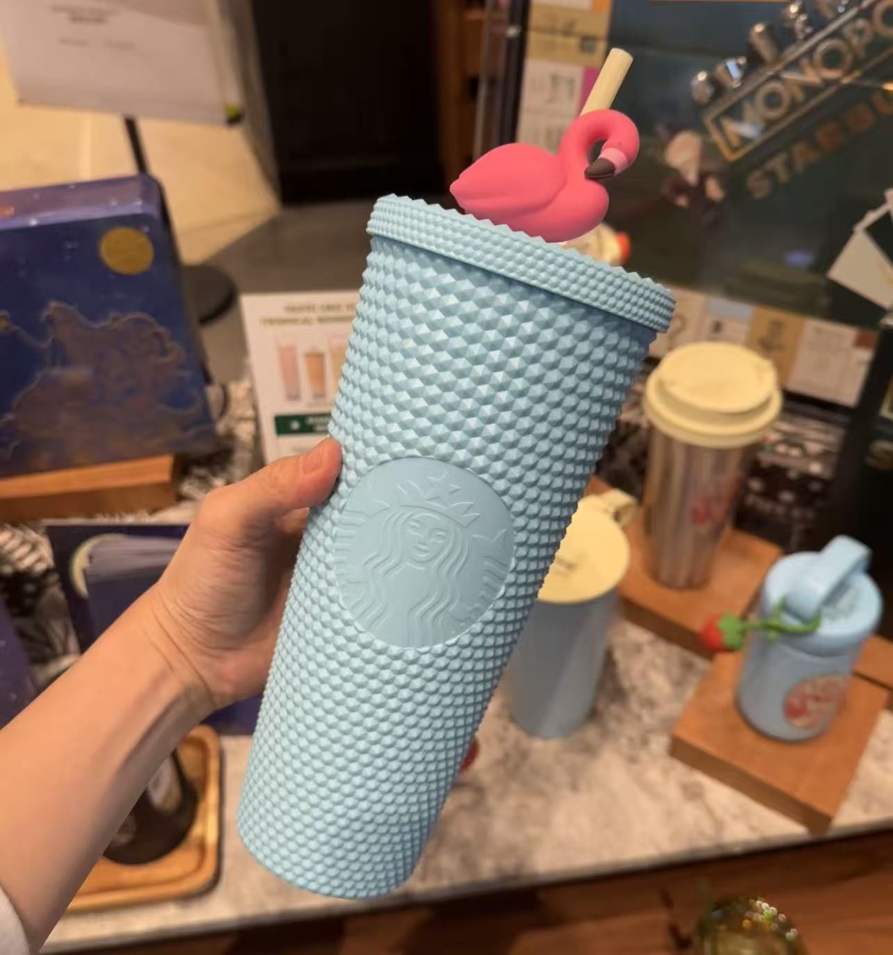 Starbucks Hong Kong & Macau Summer 2026 Season 1 Series Flamingo studded cup 710ml 24oz