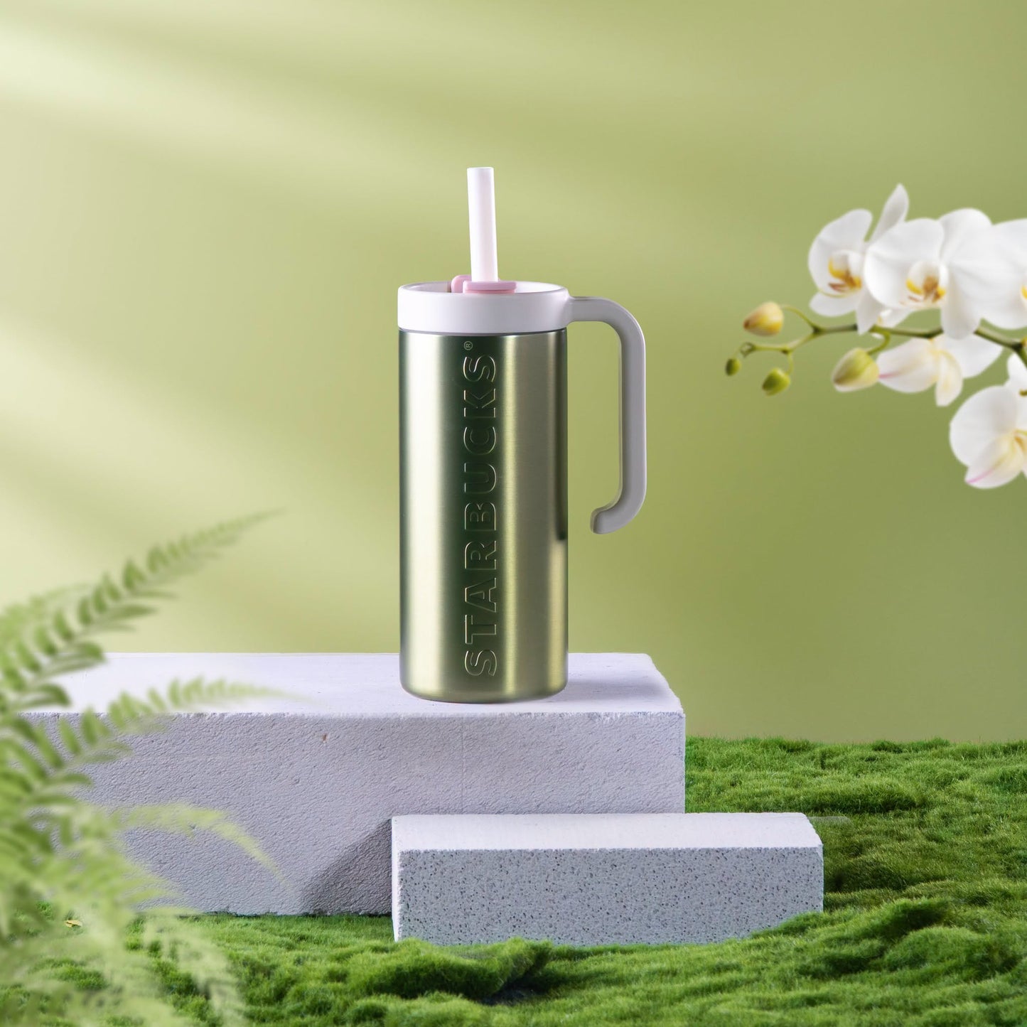 Starbucks Vietnam 2026 TROPICAL WHIMSY series Gradient Green Stainless Steel Cup