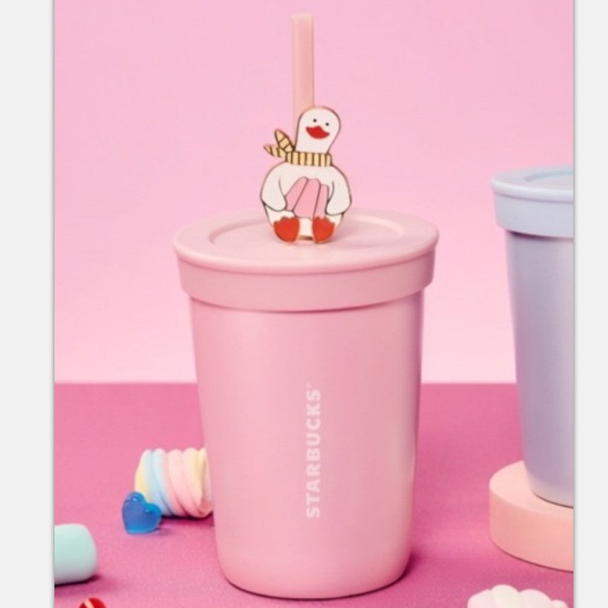 Starbucks China 2026 Pupu Duck Valentine's Day series pink stainless s