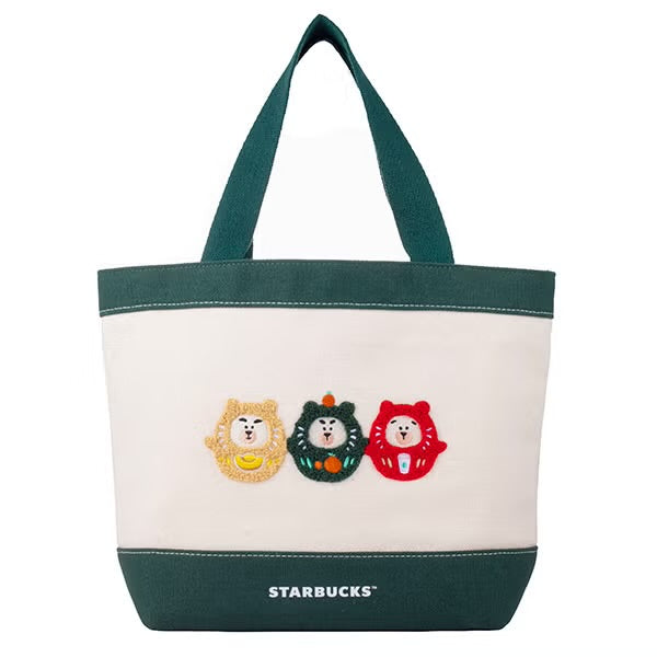 Starbucks Taiwan 2026 Daruma Series Blessing Daruma Bearista Bag