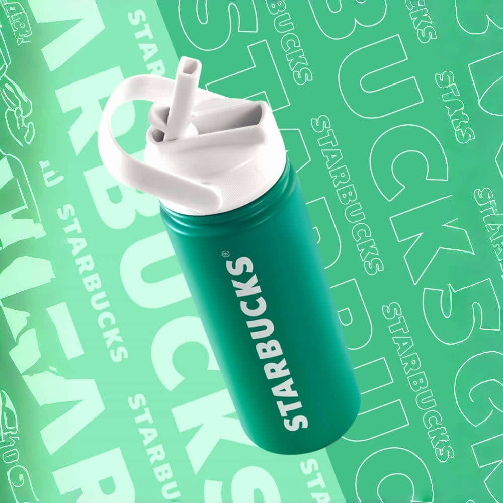 Starbucks China 2024 Coffee grounds and Lively green stainless steel cup 580ml loveinstarbucks loveinstarbucks