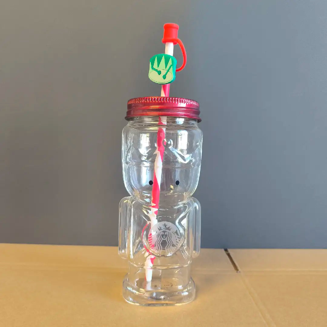 Flaw Starbucks Soldier Glass Cup - Straw Dent