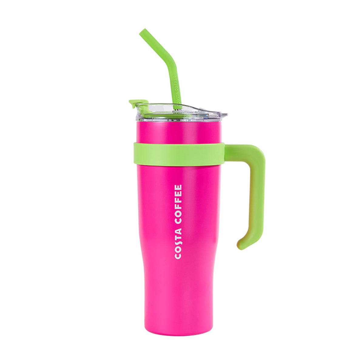 COSTA Pink stainless steels straw cup 1.25L COSTA loveinstarbucks