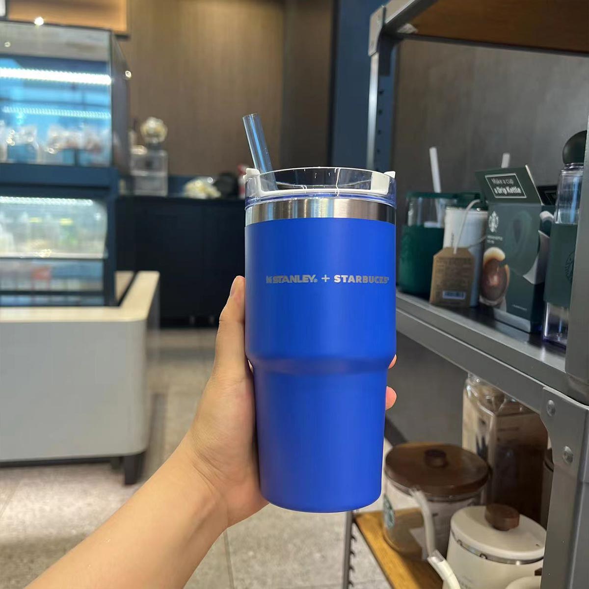 Starbucks 2023 KR summer 2 series- #12 Blue Stanley stainless steel cup  Starbucks loveinstarbucks