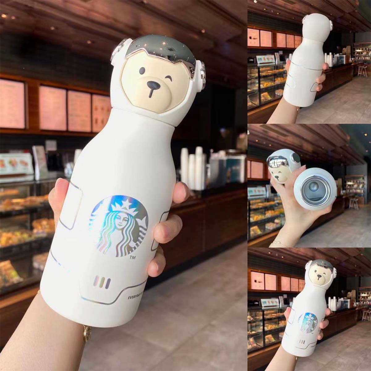 Starbucks China 2021 Environmentalism Future Bear thin mouth thermos cup 430ml Starbucks loveinstarbucks