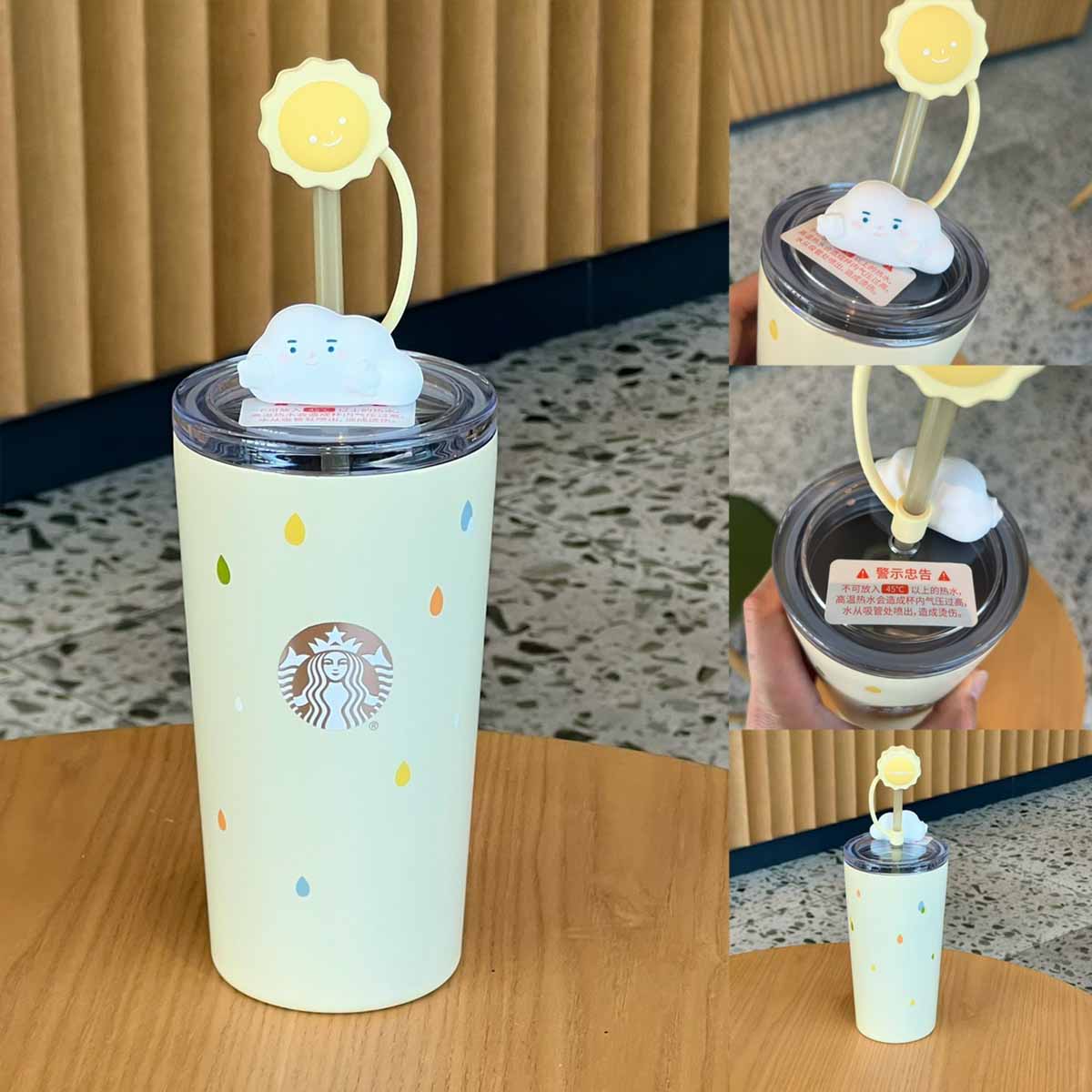 Starbucks China 2024 Summer Shine Rain Series Stainless steel straw cup 740ml Starbucks loveinstarbucks