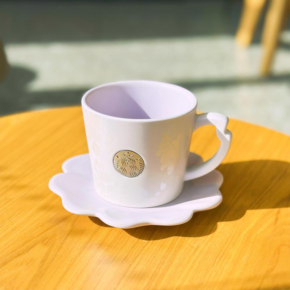 Starbucks tumbler China 2023 Summer blooming Purple Lavender Copper seal  ceramic water cup with plate 365ml