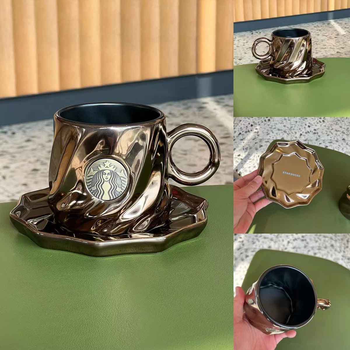 Starbucks Tumblers China 2023 Coffee Treasure series Retro copper stamp style mug 355ml loveinstarbucks loveinstarbucks