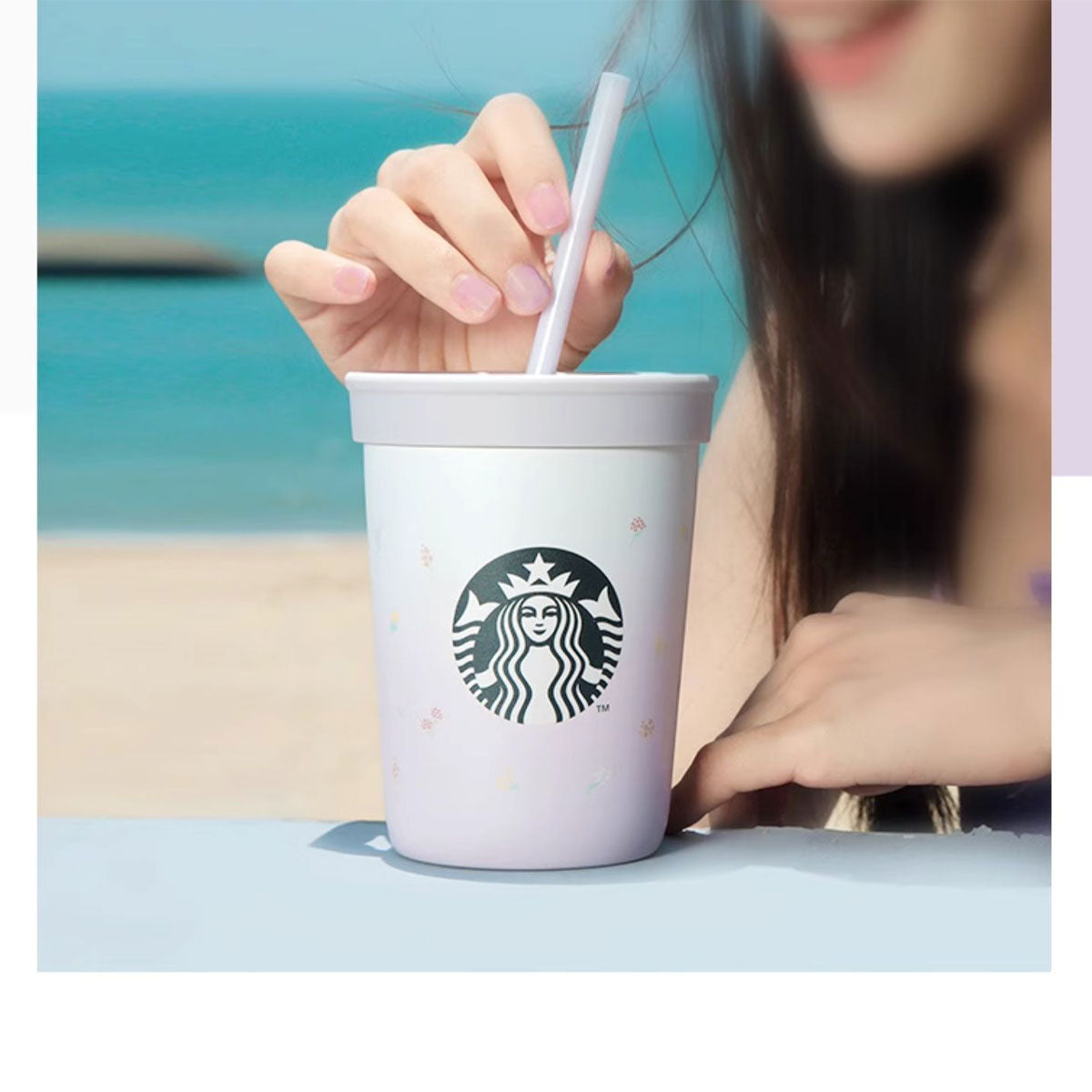 Starbucks China 2023 Summer wildflowers Gradient straw cup 355ml Starbucks  loveinstarbucks