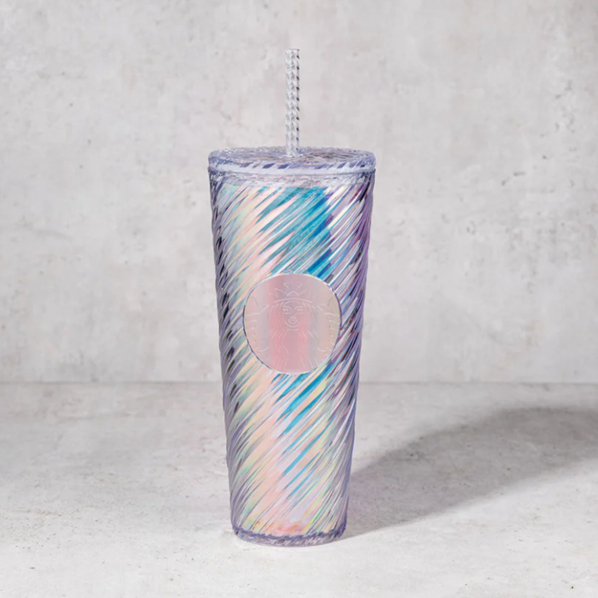 Starbucks Hong Kong 2024 Glittery Collection Shiny silver plastic straw cup 24oz Starbucks loveinstarbucks