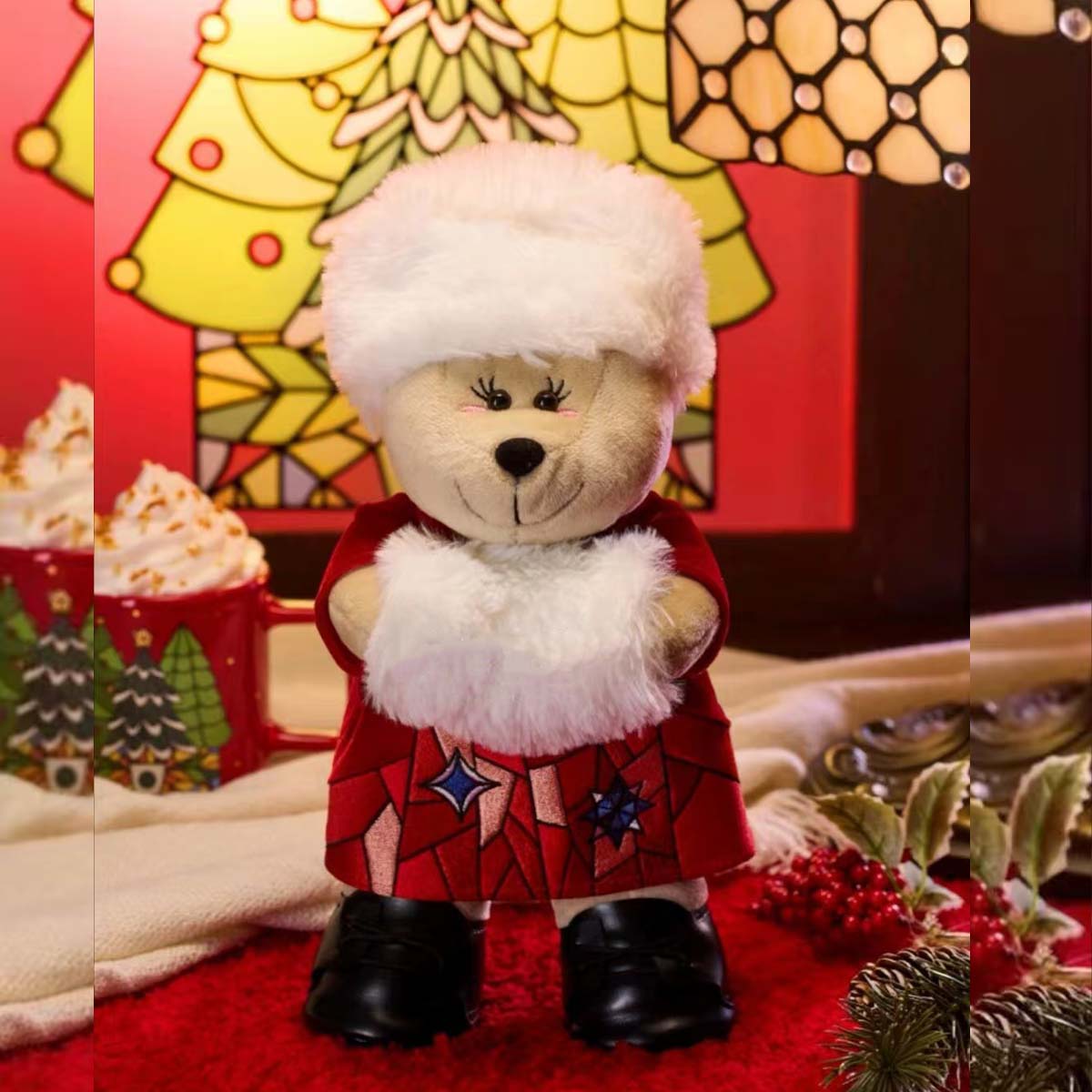 Starbucks China 2024 Christmas Colorful Kaleidoscope Series bearista bear doll Starbucks loveinstarbucks