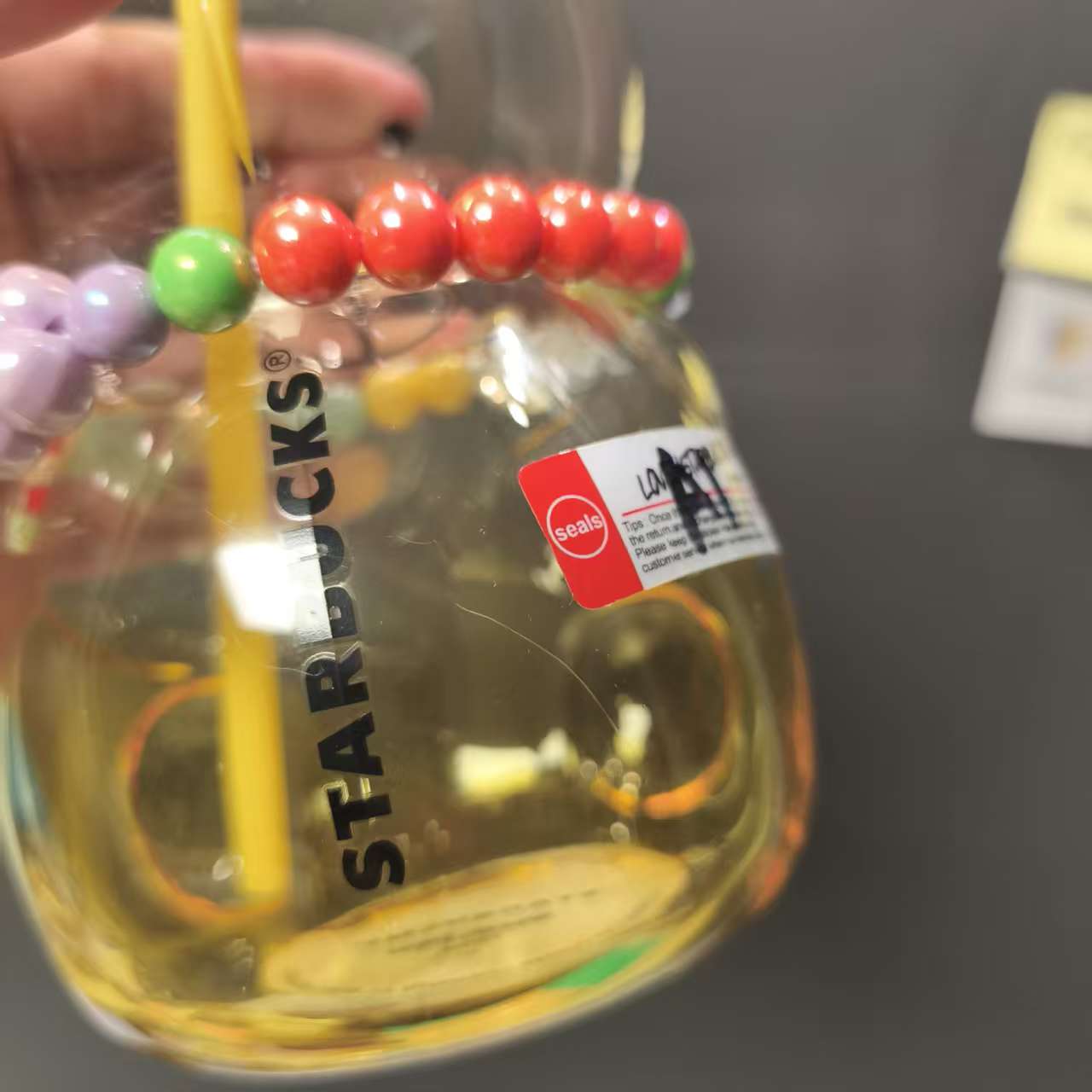 tiny flaw for Starbucks tropical bear glass and Starbucks FIFA glass