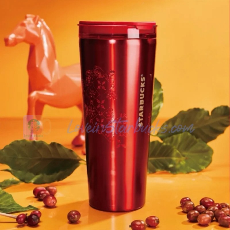Starbucks China 2026 Year of the Horse series Red Stainless Steel Tabletop Cup 730ml 25.69oz