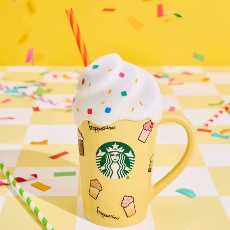 Starbucks China 2025 Summer Frappuccino Party Series Ceramic Mug 345ml 12.14oz