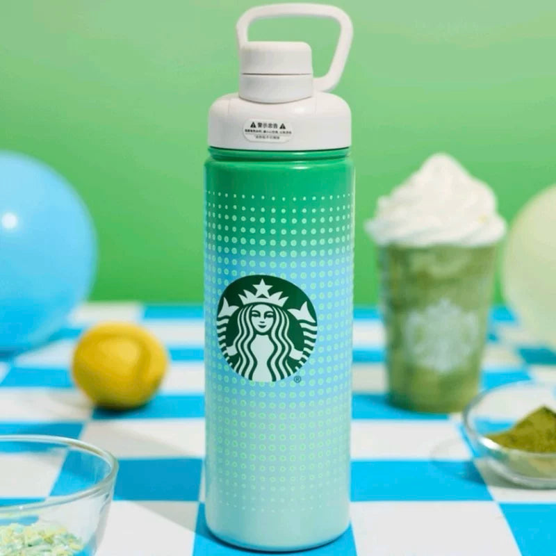 Starbucks China 2025 Summer Frappuccino Party Series Luminous Stainless Steel Handle Cup 620ml 21.82oz