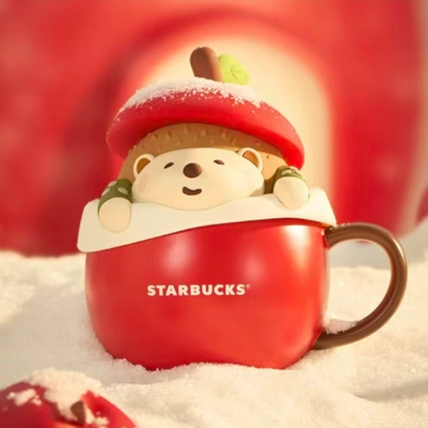 Starbucks China 2025 Sweetheart Party Collection Apple Shape Mug 355ml 12.49oz