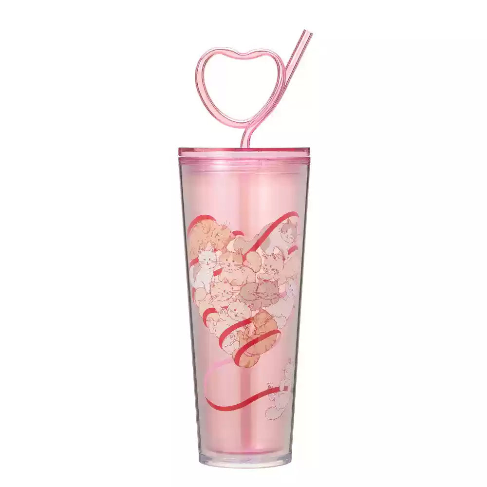 Starbucks Japan 2025 Valentine's Day Straw Cup 710ml Starbucks loveinstarbucks
