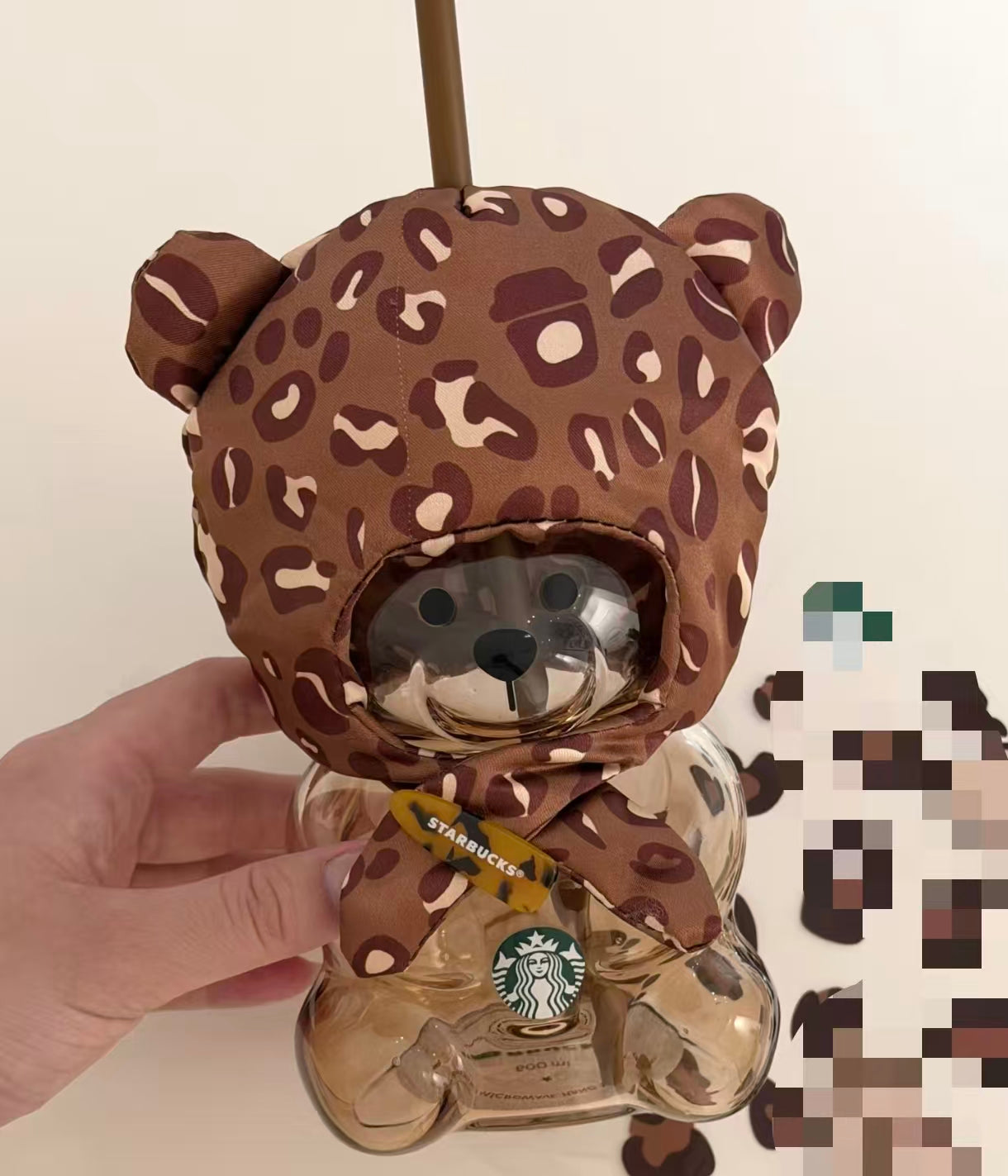 pre-order Starbucks China 2026 Leopard Print Series Bearista Bear glass -read details