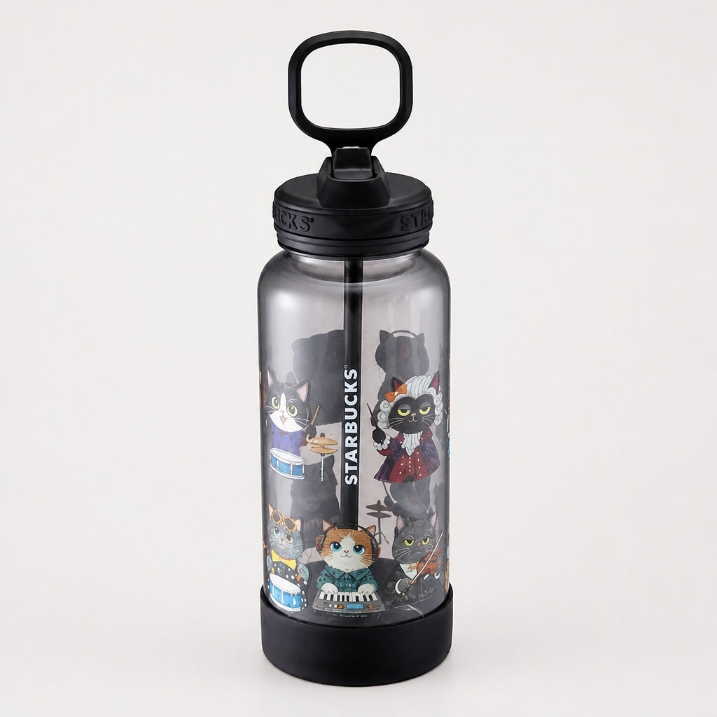 Starbucks Taiwan 2026 Halloween Series 32OZ Cat Melody Cold Water Bottle 946ml