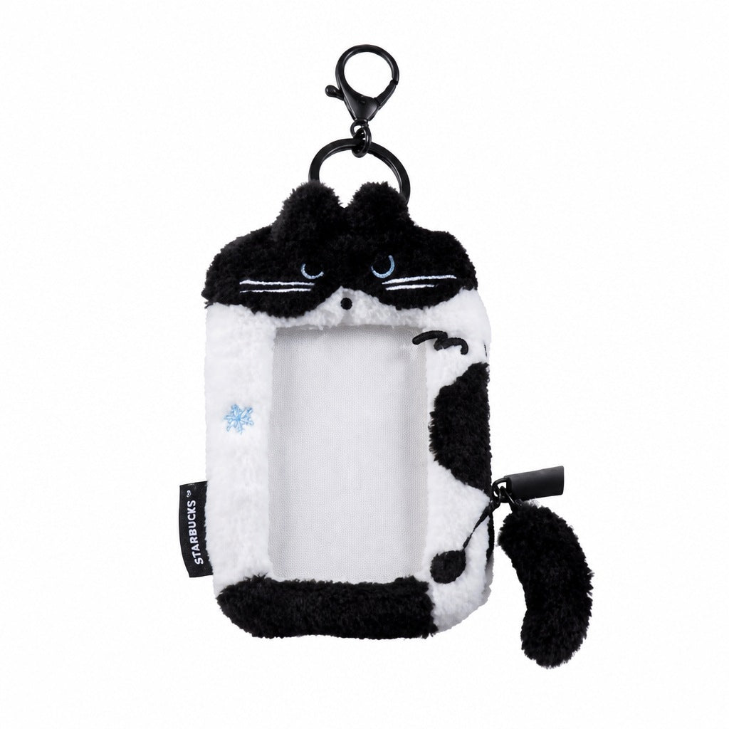 Starbucks Taiwan 2026 Halloween Series Black Cat Plush ID Badge Holder