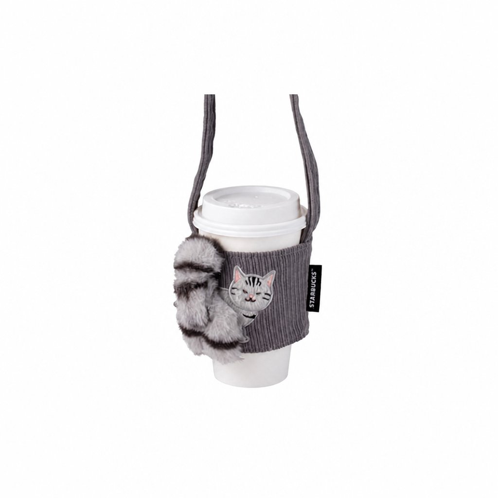 Starbucks Taiwan 2026 Halloween Series Tabby Cat Tail Convenient Single-Cup Carrier Bag