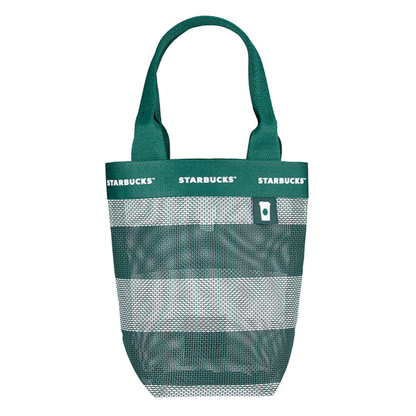 Starbucks Taiwan 2026 summer1 season series Green Goddess Striped Mesh Tumbler Bag