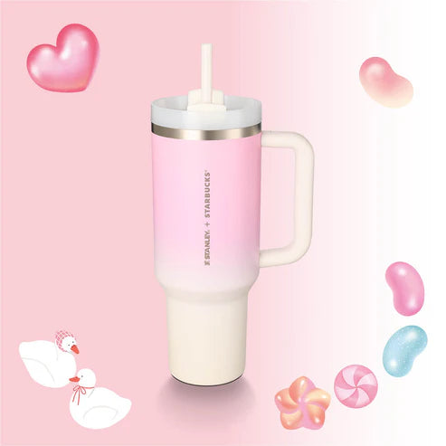 Starbucks Asia 2026 Jelly Collectors Duckies Series 40OZ STANLEY Gradient  Pink Stainless Steel Cup