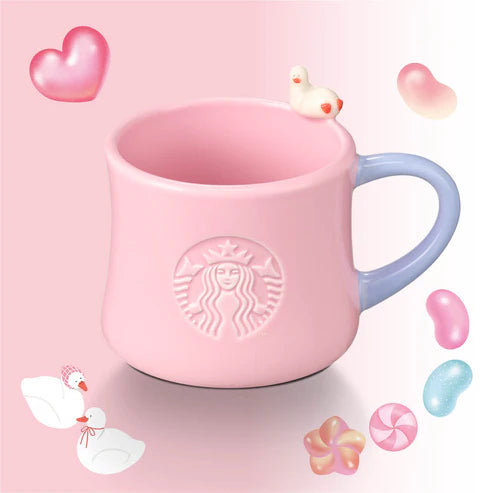 Starbucks Hong Kong 2026 Jelly Collectors Duckies Series Pink Mug 10oz