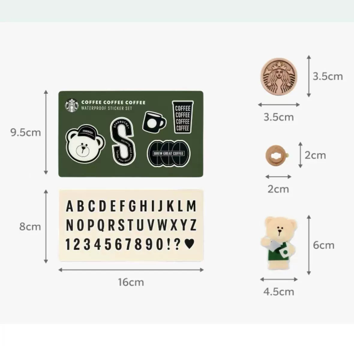 Korea Starbucks 2025 Happy Hour series Badge Sticker Set
