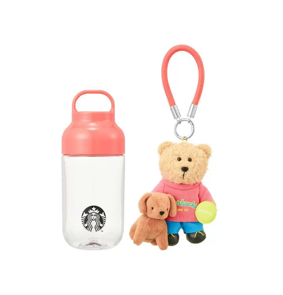 Korea Starbucks 2025 Happy Hour series Orange and Pink Bottle Key Chain