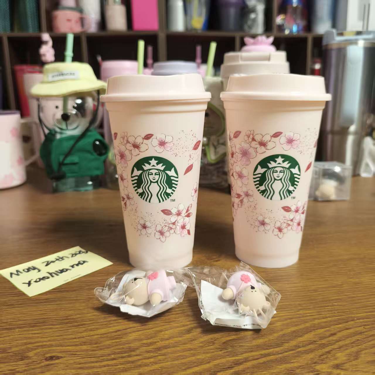 2 set Starbucks Japan reusable Cup coming with stopper