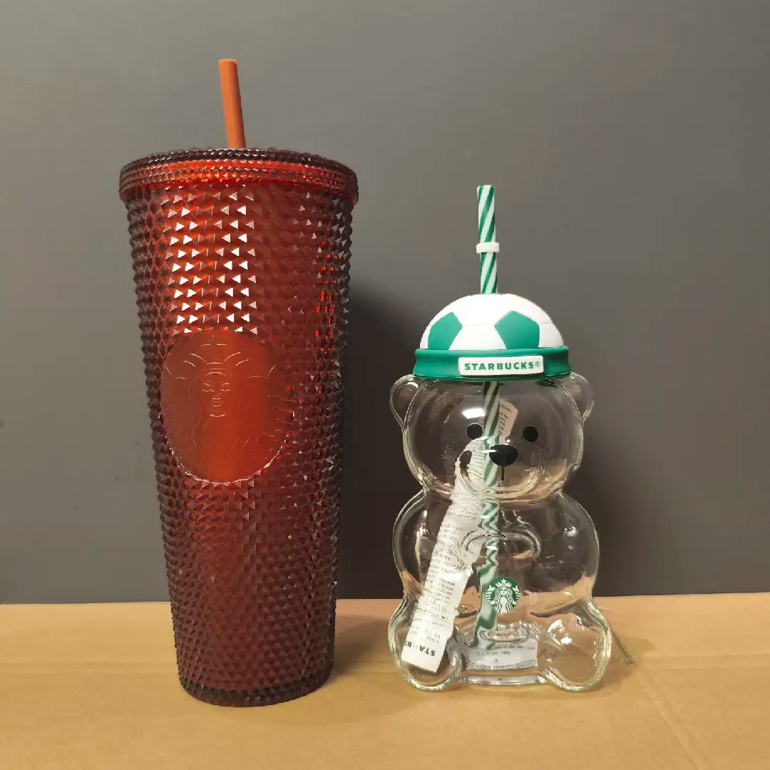 Starbucks studded cup and glass