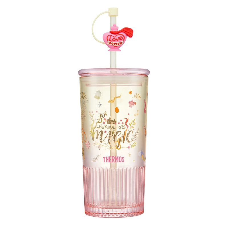 Thermos and Harry Potter collaboration 2024 Summer yellow and pink glass 565ml Thermos loveinstarbucks