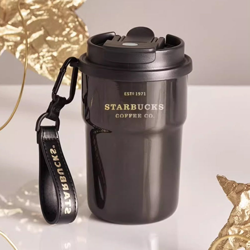 Starbucks Tumblers China 2023 online Coffee Treasure series Flowing Gold Double Mouth Stainless Steel Cup 365ml loveinstarbucks loveinstarbucks