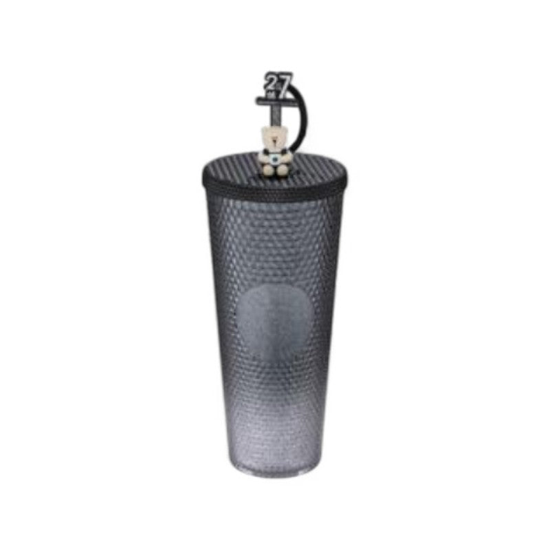 Starbucks Taiwan 2025 27th Anniversary series black apron bearista studded straw cup 710ml 24oz